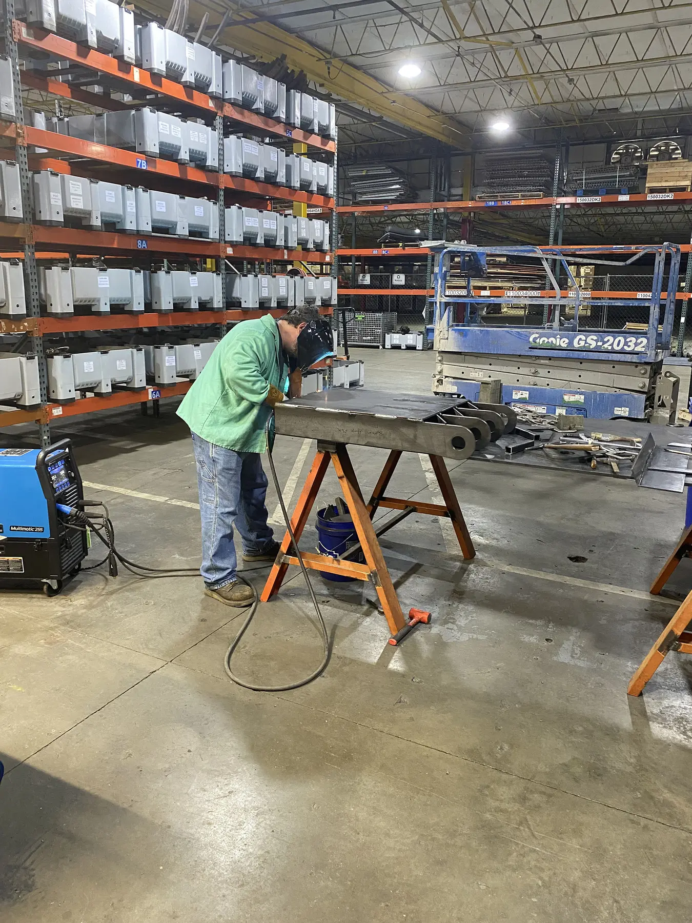 Freight car repair work in the True Rail yard